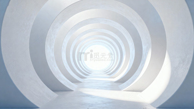 白色螺旋科技感隧道68