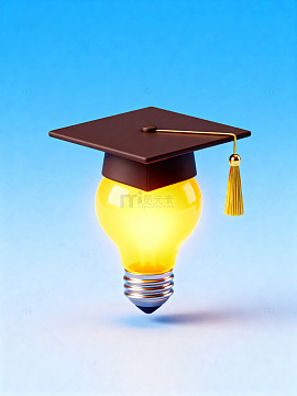 发光灯泡毕业帽创意设043