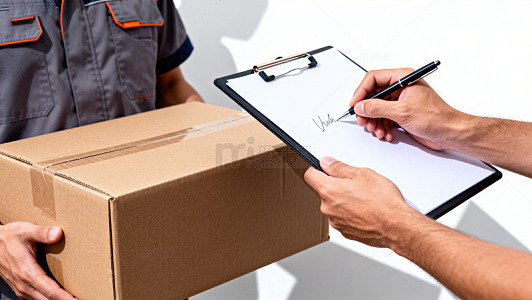 快递员递送包裹签收场52