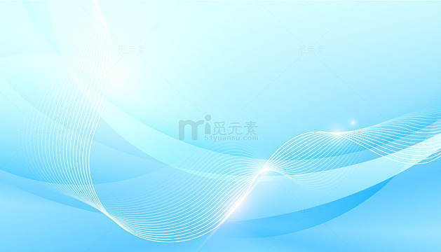 蓝色流动光线抽象背景图