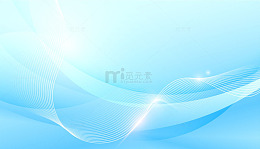 蓝色流动光线抽象背景图