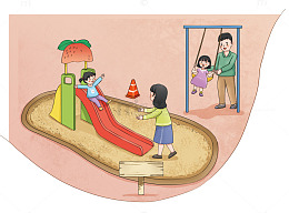 亲子乐园儿童插画