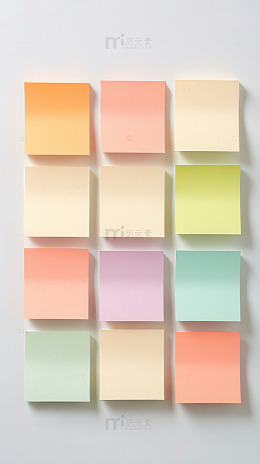彩色便签墙简约创意装饰