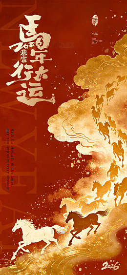 马年小年海报