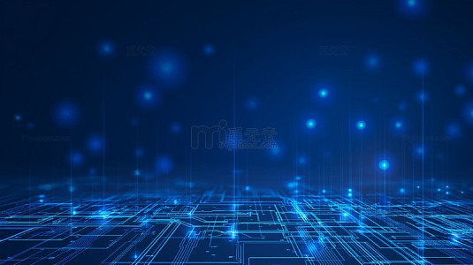 蓝色科技电商淘宝海报宣传背景