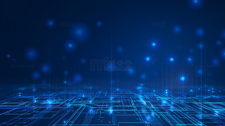 蓝色科技电商淘宝海报宣传背景