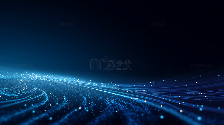 蓝色科技线条展板背景