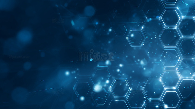 蓝色科技线条粒子背景