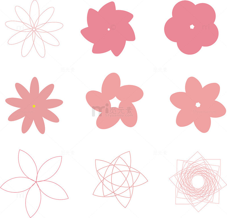 花卉矢量图元素背景