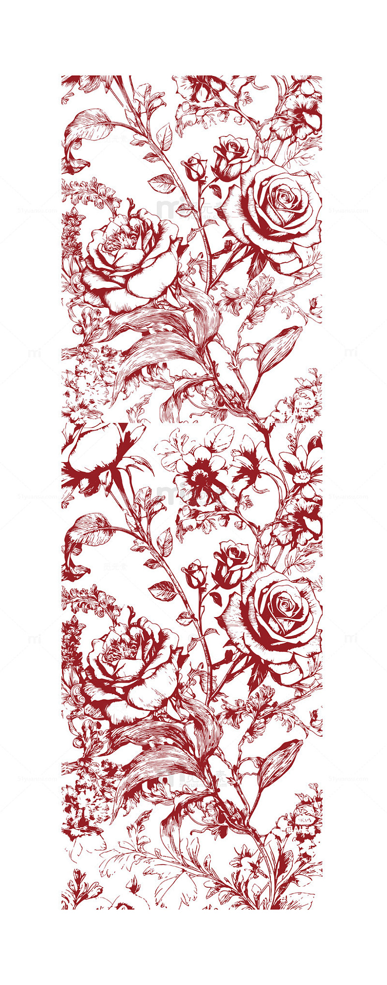 玫瑰花矢量插画背景