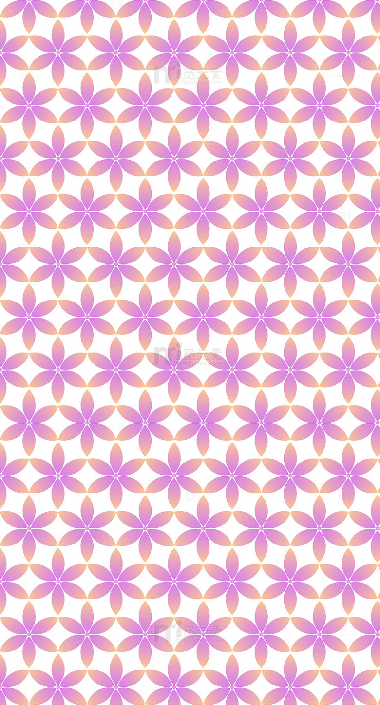 紫色渐变花瓣图案壁纸设计