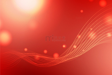 红色光效线条背景图
