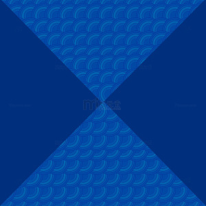 蓝色波纹几何设计壁纸