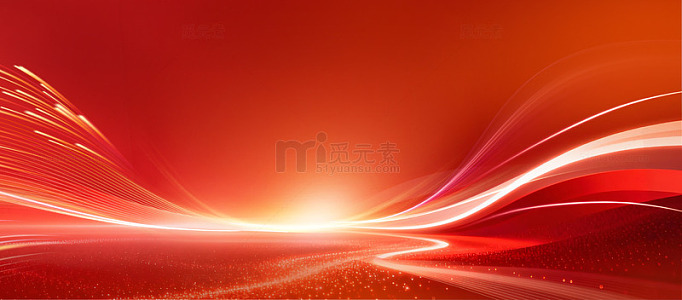 红橙渐变光效科技背景