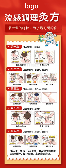 预防流感展架