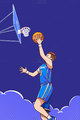 篮球卡通插画