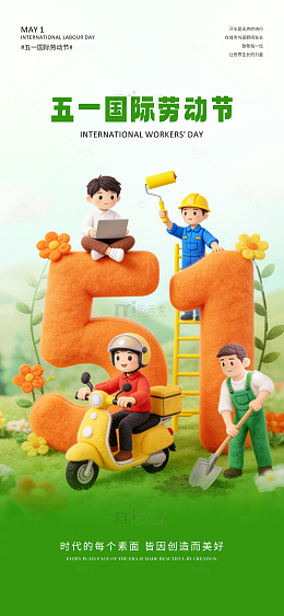 五一节庆劳动主题海报设计