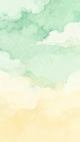 水彩云朵天空装饰画