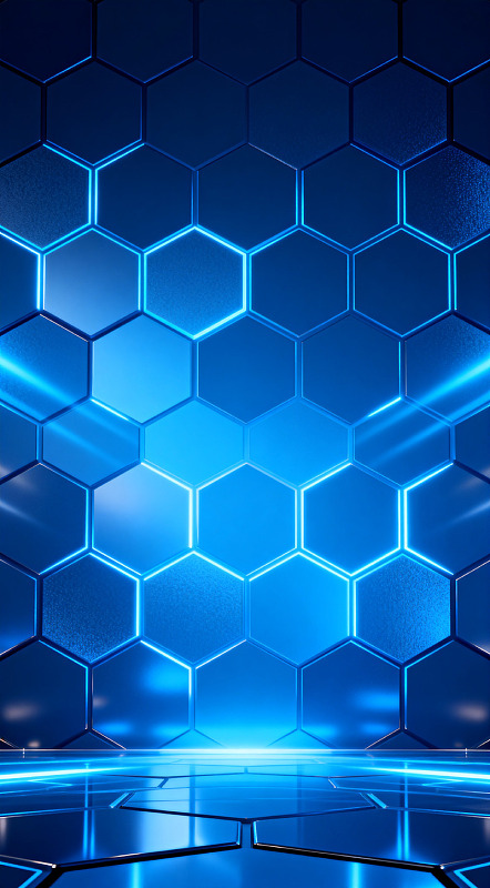 蓝色六边形科技背景设计素材
