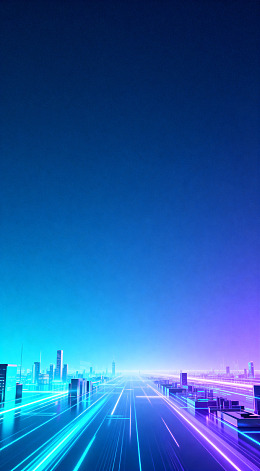 未来都市科技光影海报