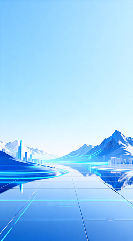 未来科技城市风景视觉素材