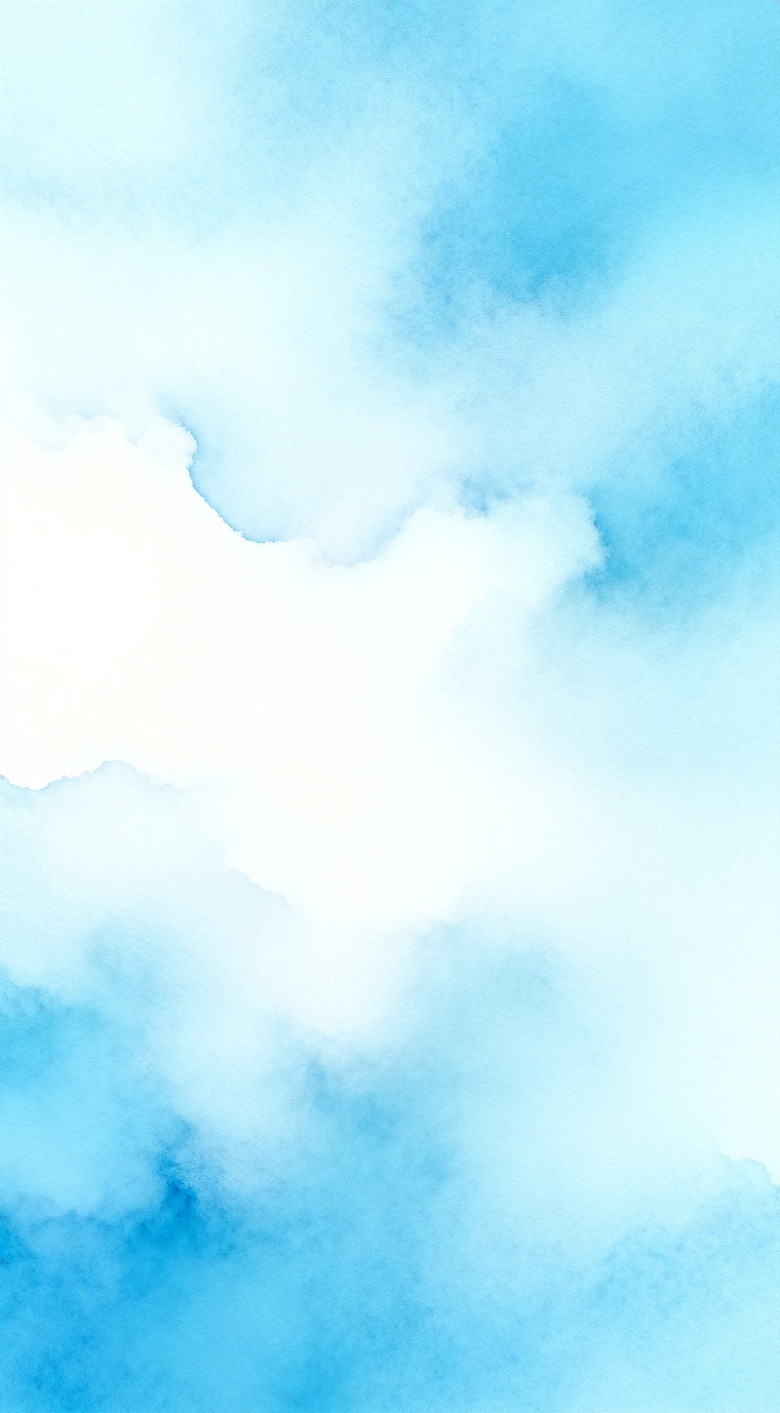 水彩天空云朵背景