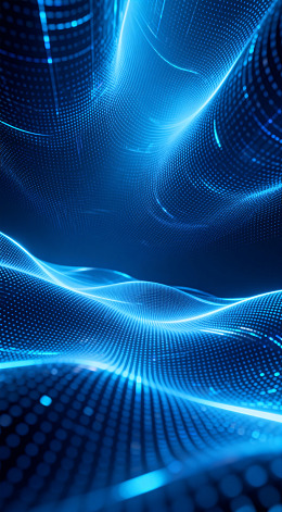 科技感数据流动光影图案