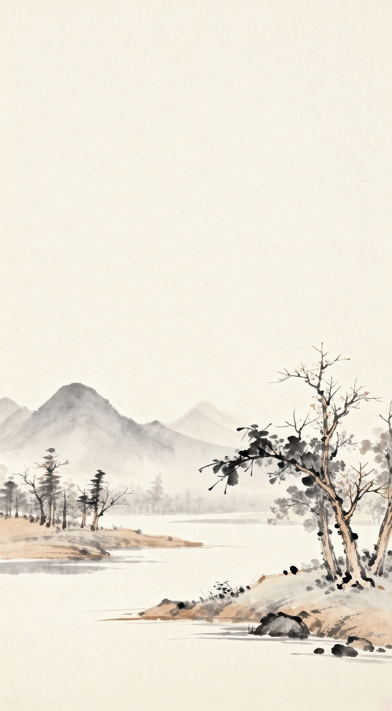 水墨山水画风景画