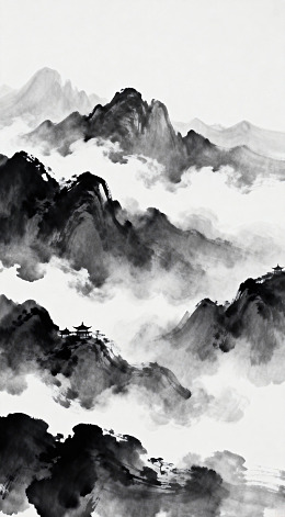 水墨山水国画风光