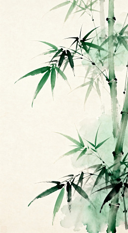 水墨竹子中国画艺术
