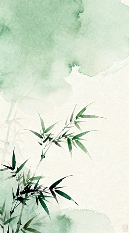 水墨竹子淡雅意境装饰画
