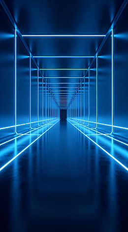 蓝色科技隧道空间图