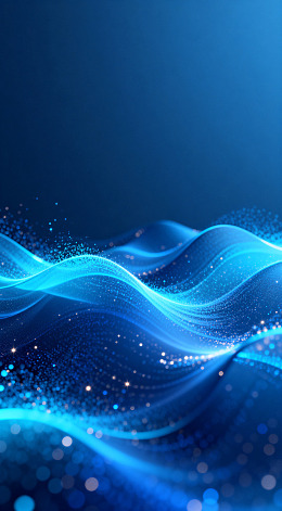 蓝色科技波纹光效背景