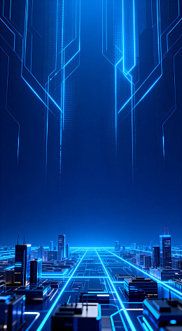 未来科技城市光效图