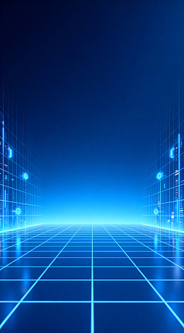 科技未来感数字城市背景