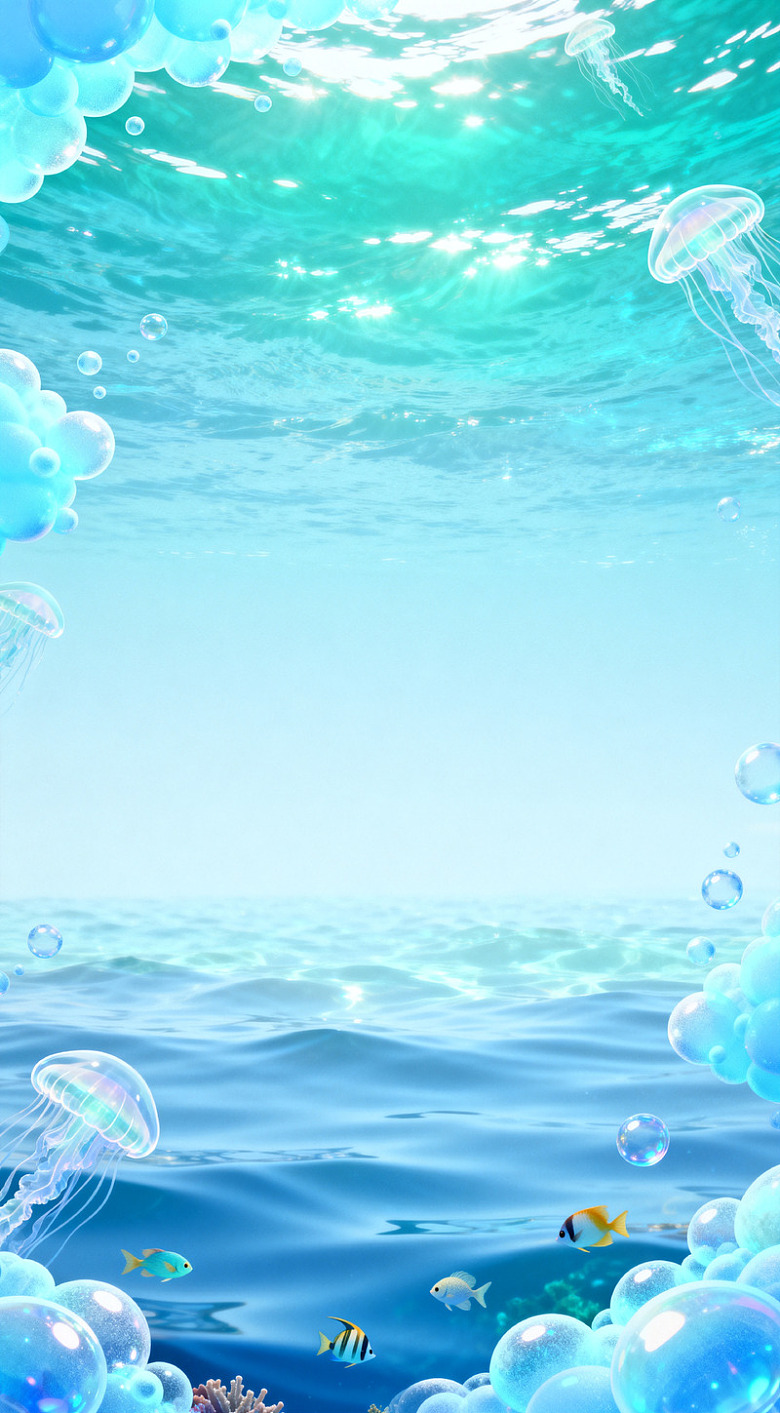 梦幻海底世界插画设计素材