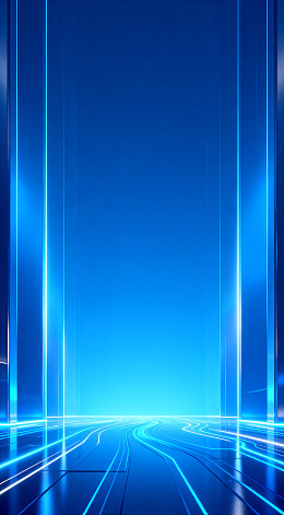 未来科技感蓝色光效背景图