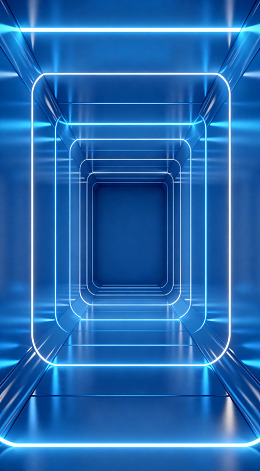 蓝色科技隧道三维图