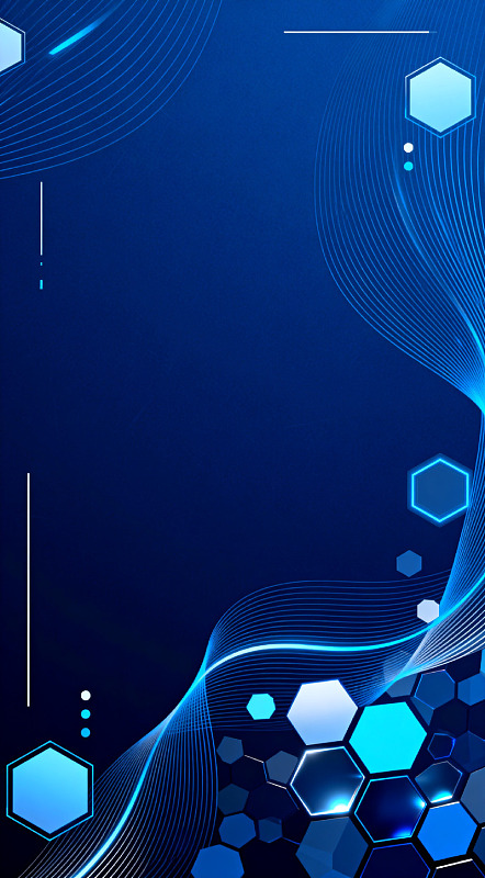 科技风蓝色几何背景图