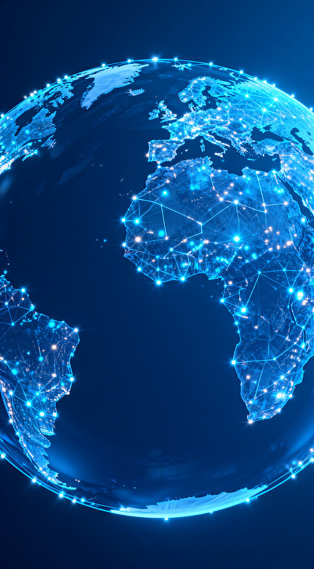 科技感地球网络图