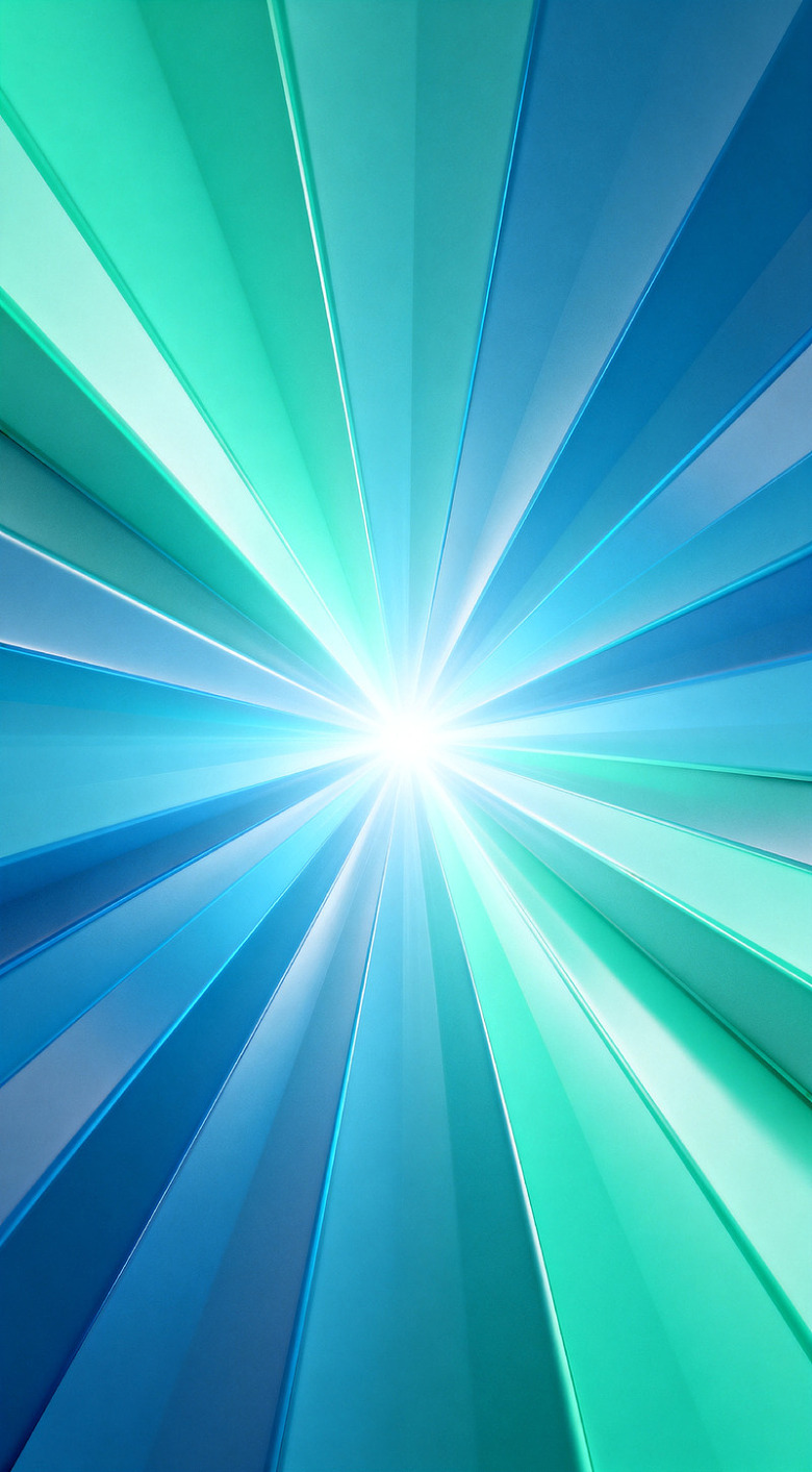 蓝绿放射光效设计图