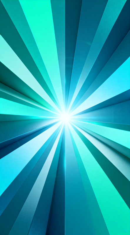 放射状蓝绿光线抽象背景