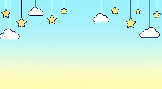 卡通星空云朵背景图