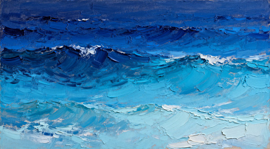 海浪油画抽象艺术