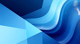 蓝调抽象流线图形设计背景