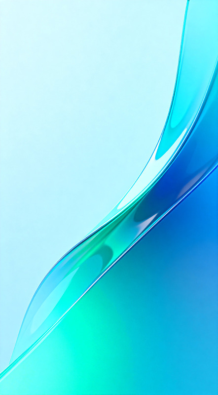 蓝绿渐变流线型抽象艺术图