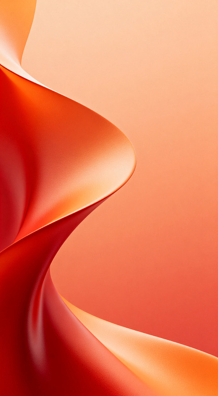 抽象波浪红橙色调艺术设计