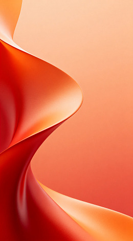 抽象波浪红橙色调艺术设计