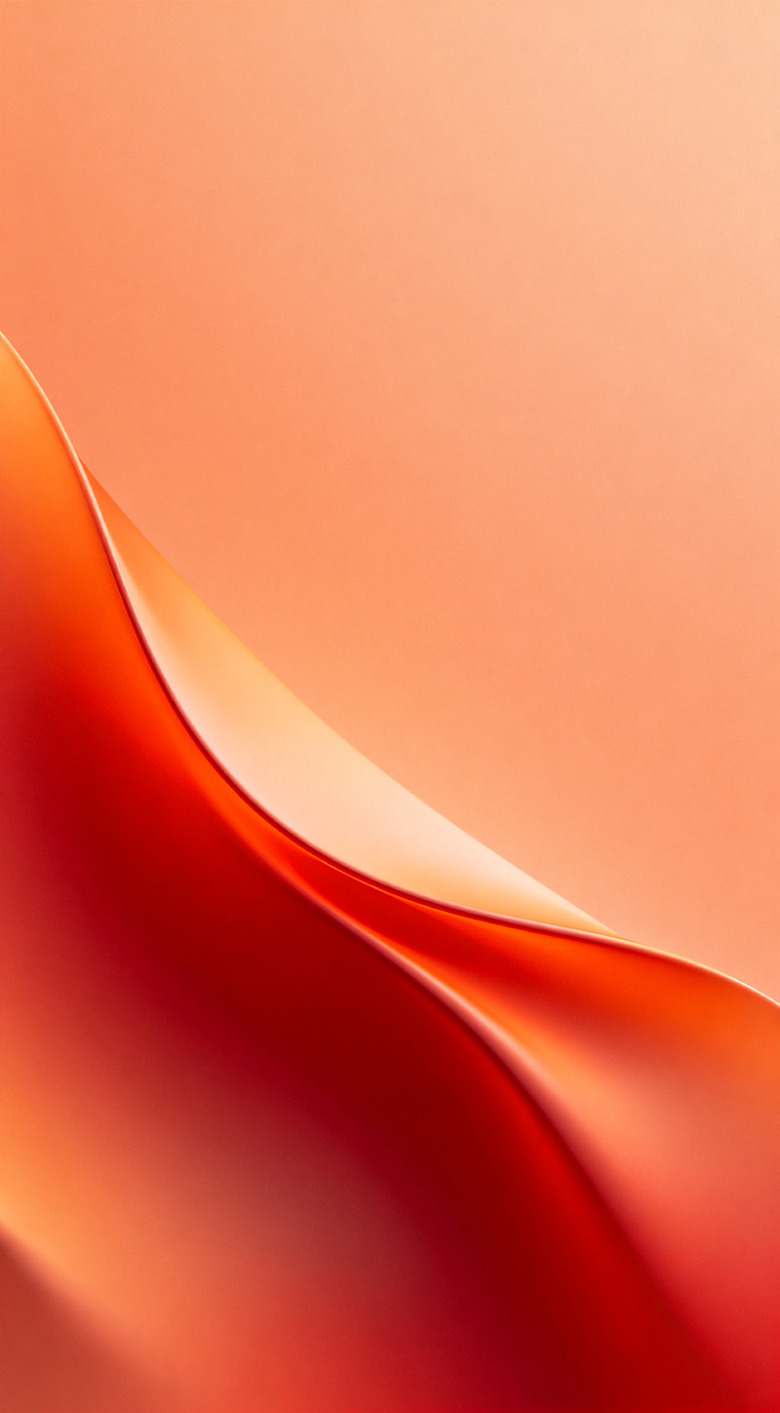 橙红色渐变流动抽象艺术图片