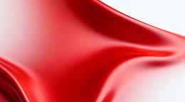 红缎流动质感布料特写